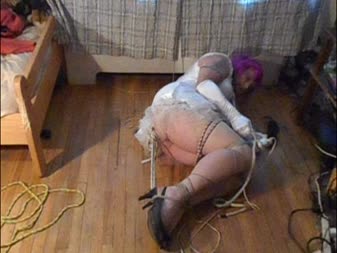 Fetish Trans - Cumming In Self Bondage And Chastity